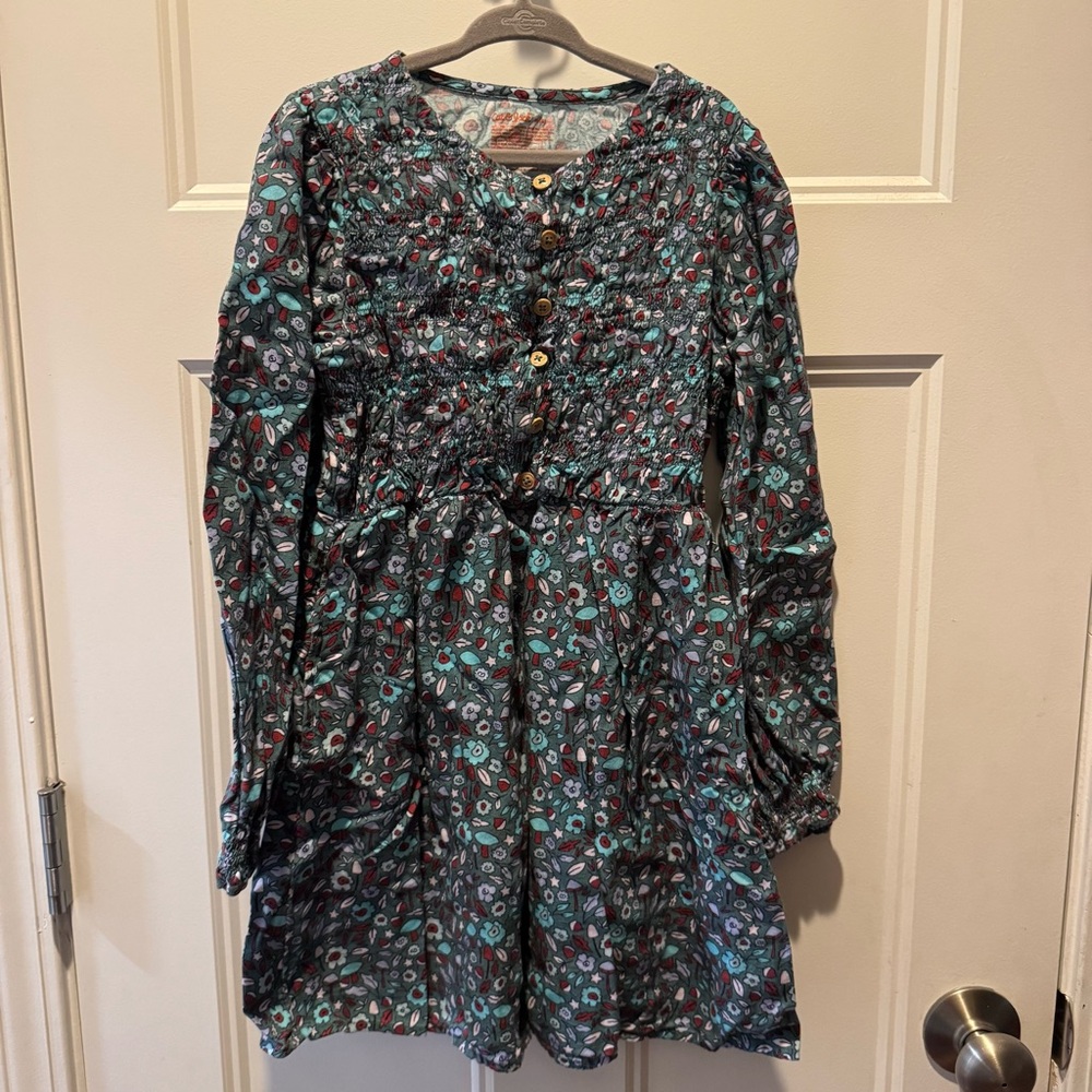 Cat & Jack Multicolor Floral Long Sleeve Dress